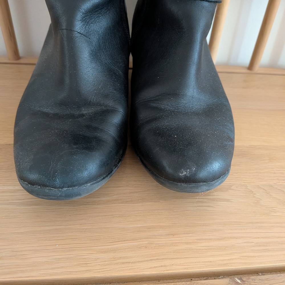 Clarks Black Heeled Boots for Women - Picture 2 of 6